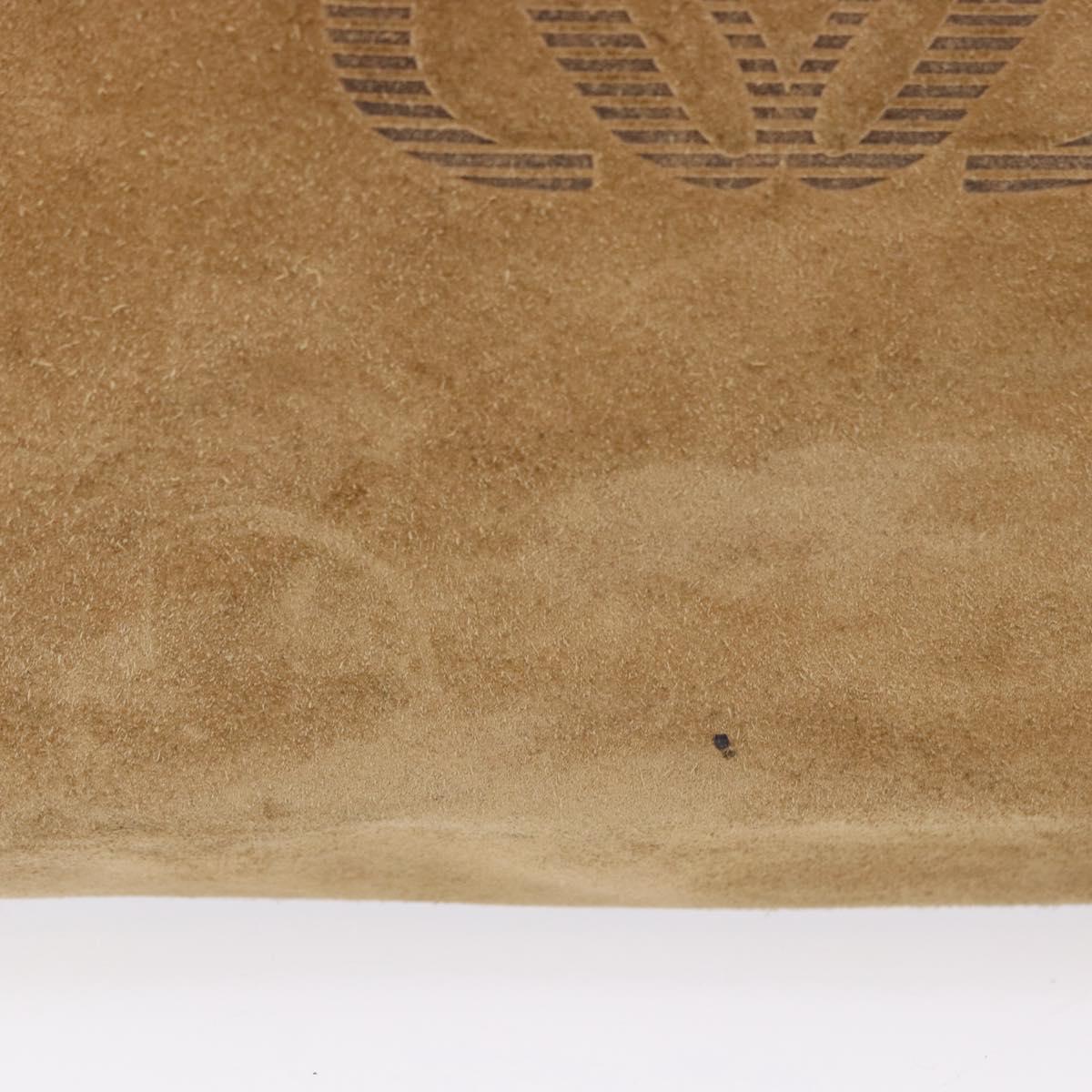 LOEWE Amazona 32 Hand Bag Suede Beige Gold Tone Auth ka6290
