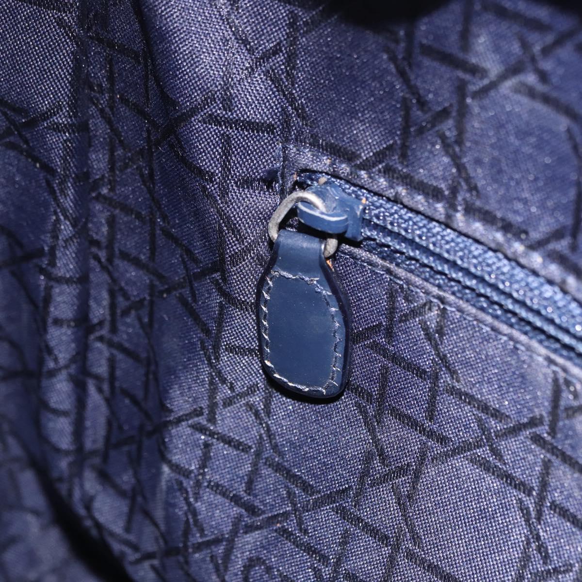 Christian Dior Lady Dior Canage Hand Bag Denim 2way Blue Silver Auth ka6292V