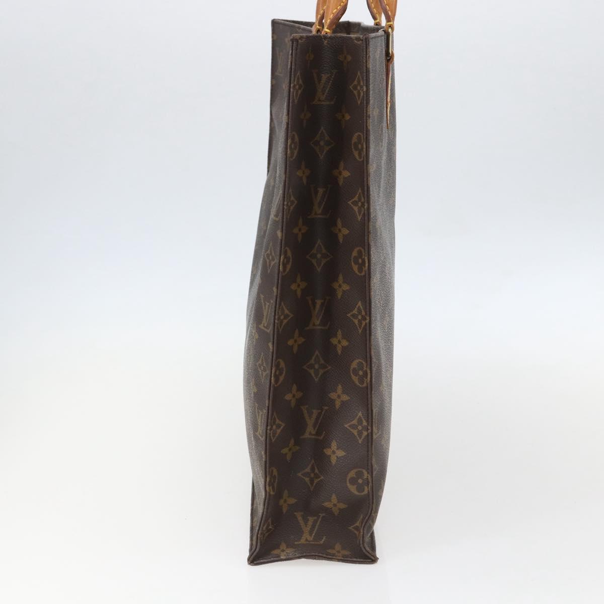 LOUIS VUITTON Monogram Sac Plat Hand Bag M51140 LV Auth ka630