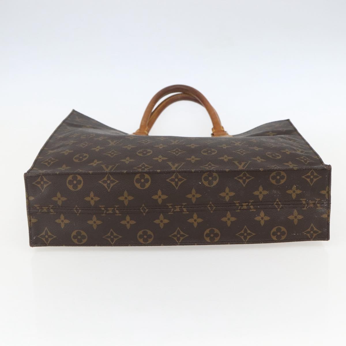 LOUIS VUITTON Monogram Sac Plat Hand Bag M51140 LV Auth ka630