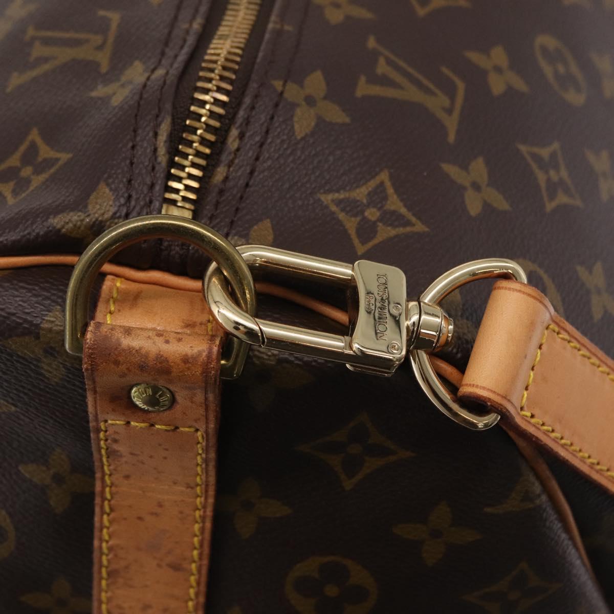 LOUIS VUITTON Monogram Keepall Bandouliere 60 Boston Bag M41412 LV Auth ka6301