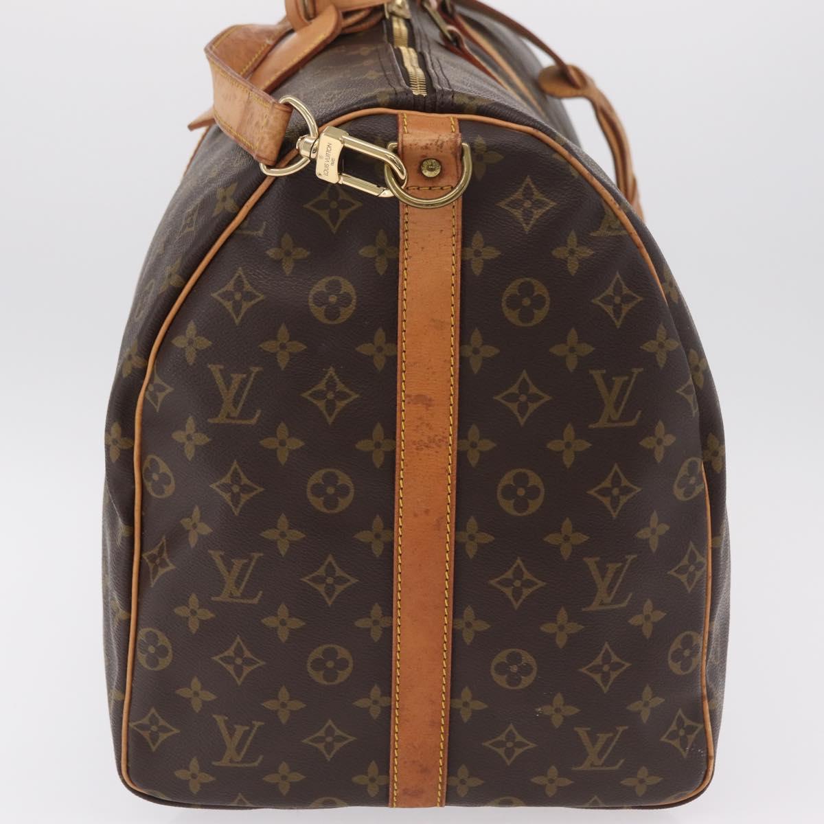 LOUIS VUITTON Monogram Keepall Bandouliere 60 Boston Bag M41412 LV Auth ka6301