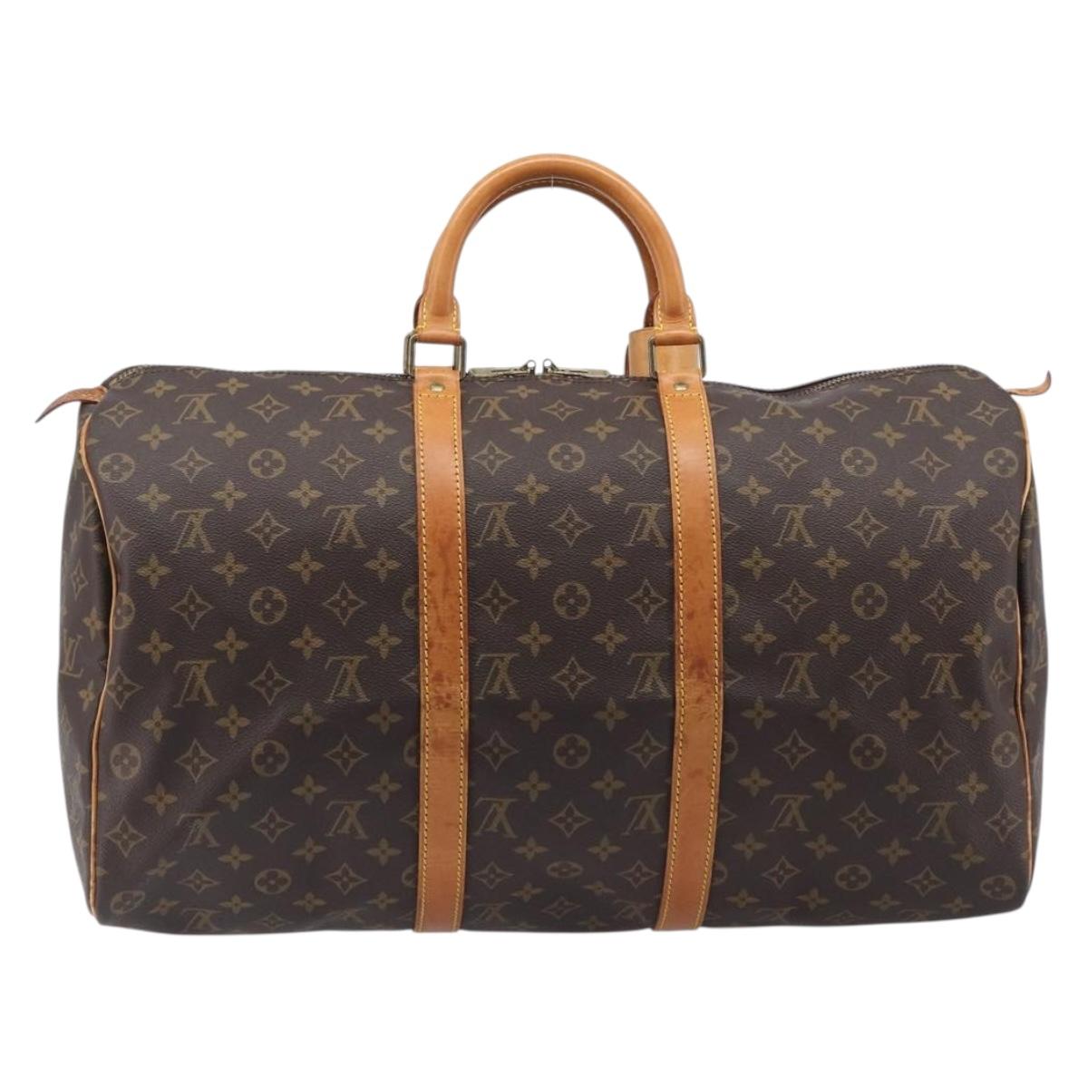 LOUIS VUITTON Monogram Keepall 50 Boston Bag M41426 LV Auth ka6302