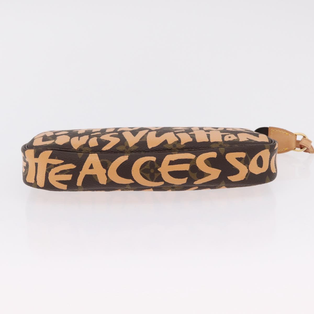 LOUIS VUITTON graffiti Pochette Accessoires Pouch M92193 LV Auth ka6305SAV