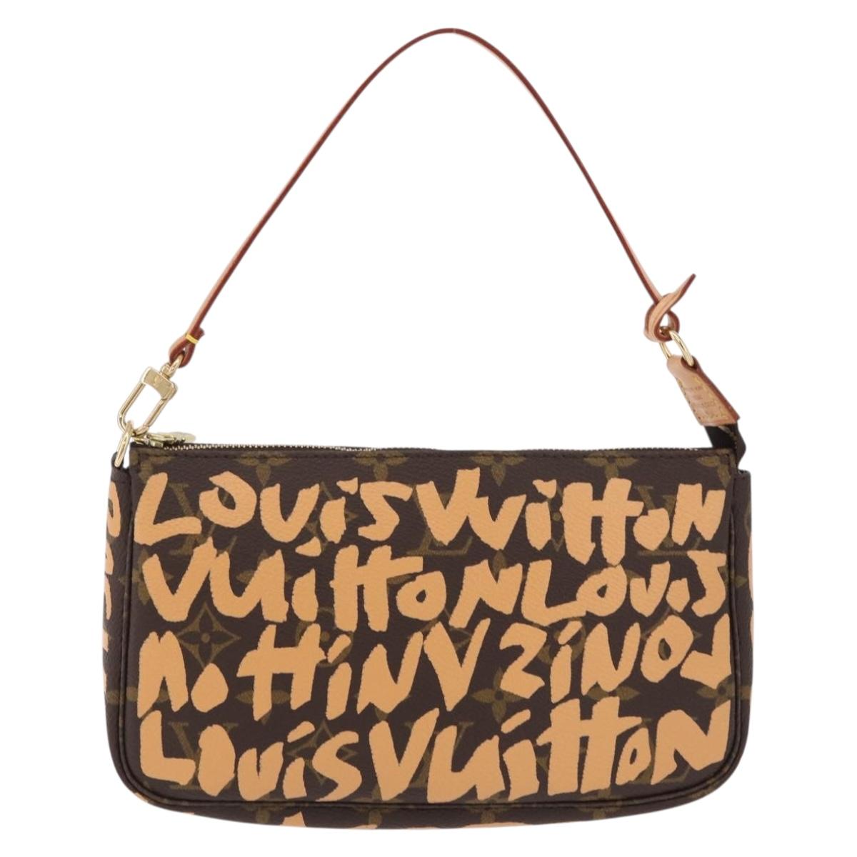 LOUIS VUITTON graffiti Pochette Accessoires Pouch M92193 LV Auth ka6305SAV