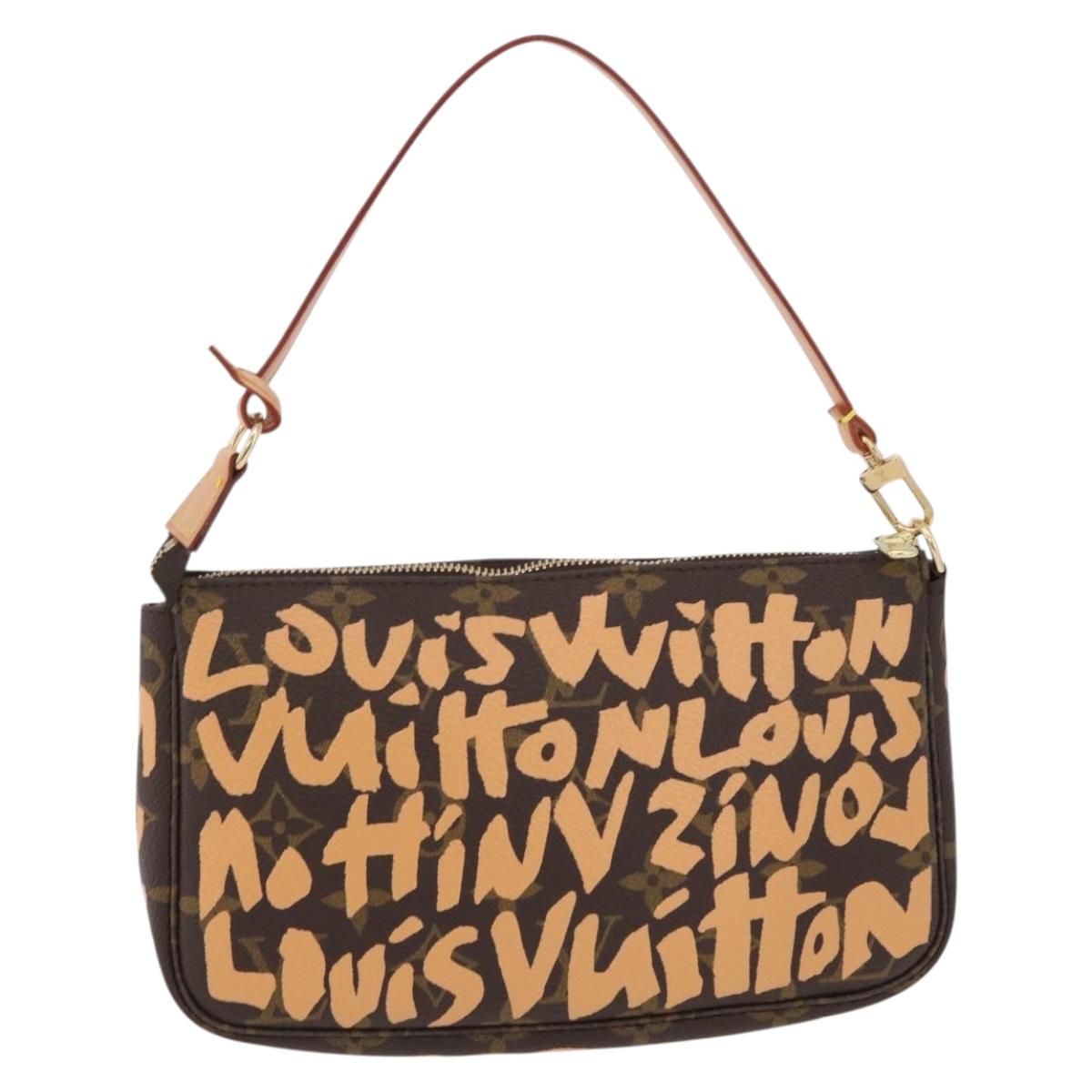 LOUIS VUITTON graffiti Pochette Accessoires Pouch M92193 LV Auth ka6305SAV