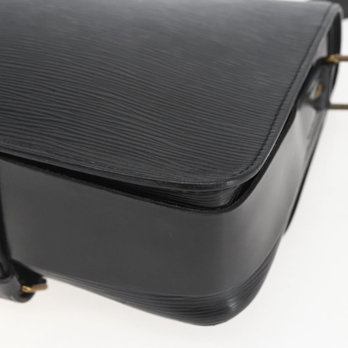 LOUIS VUITTON Epi Cartouchiere MM Shoulder Bag Black Noir M52242 LV Auth ka631