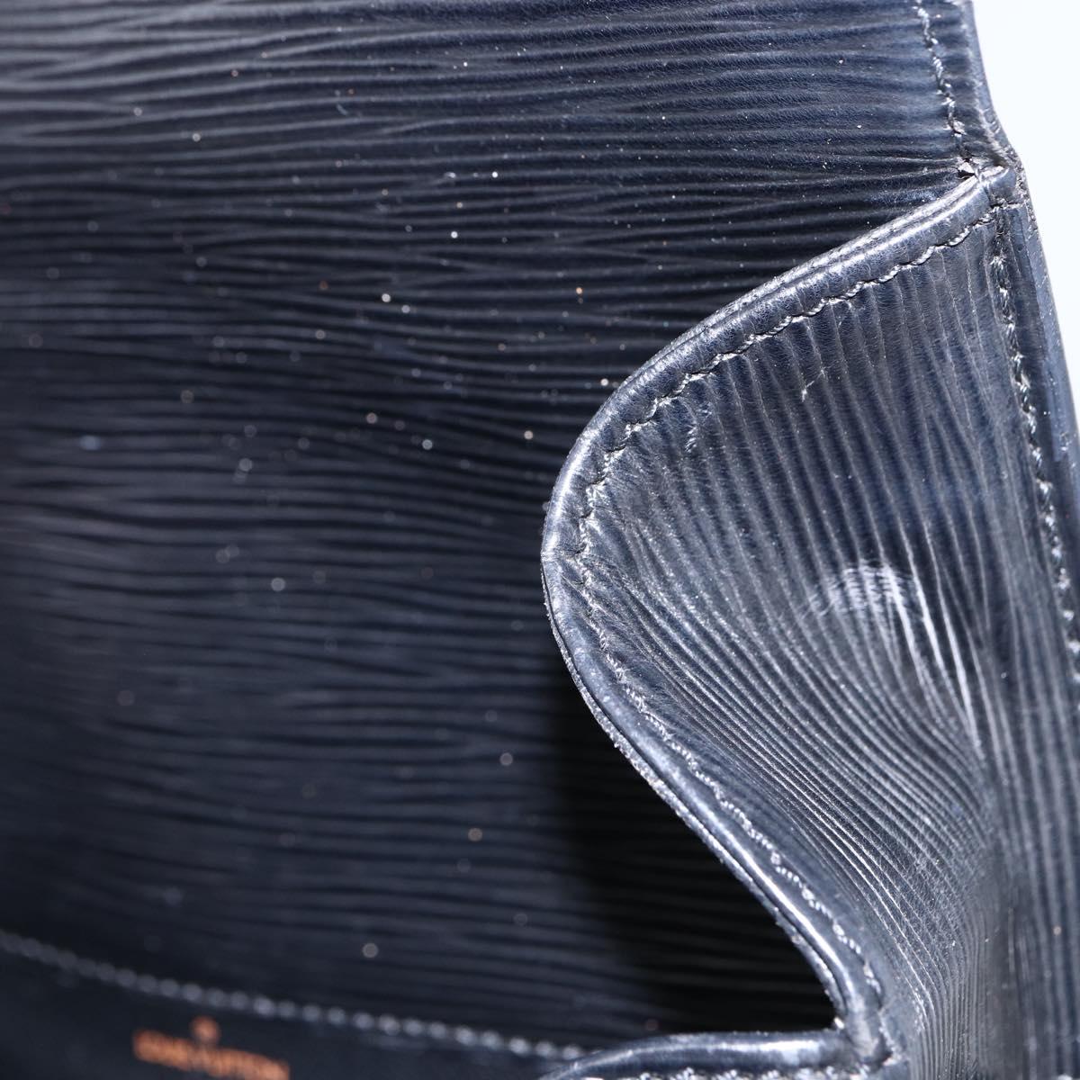 LOUIS VUITTON Epi Cartouchiere MM Shoulder Bag Black Noir M52242 LV Auth ka631