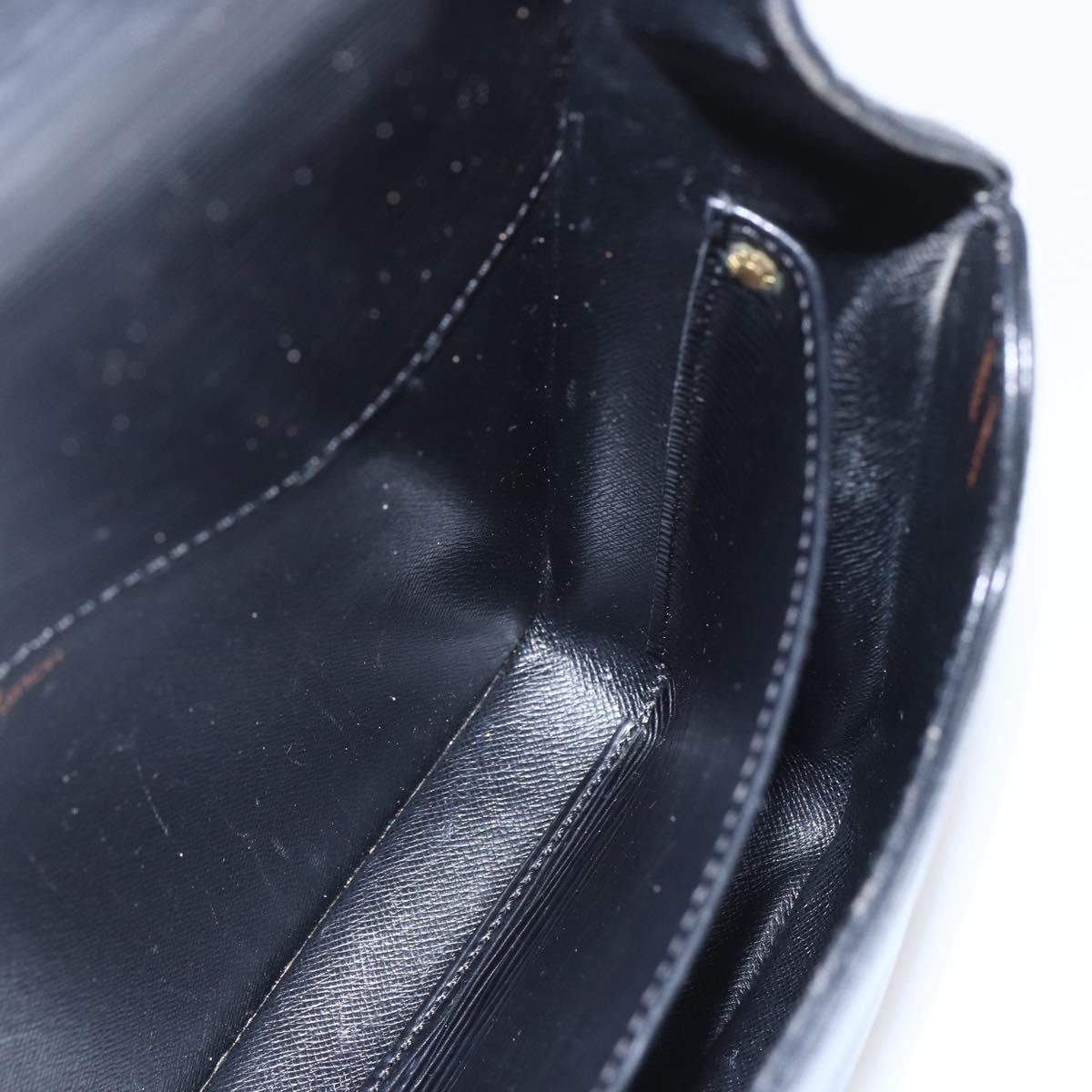 LOUIS VUITTON Epi Cartouchiere MM Shoulder Bag Black Noir M52242 LV Auth ka631