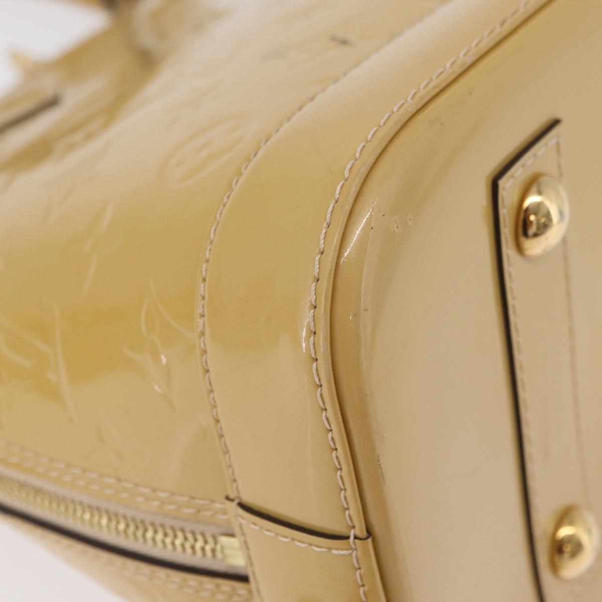 LOUIS VUITTON Monogram Vernis Alma PM Hand Bag Beige M90170 LV Auth ka6313A