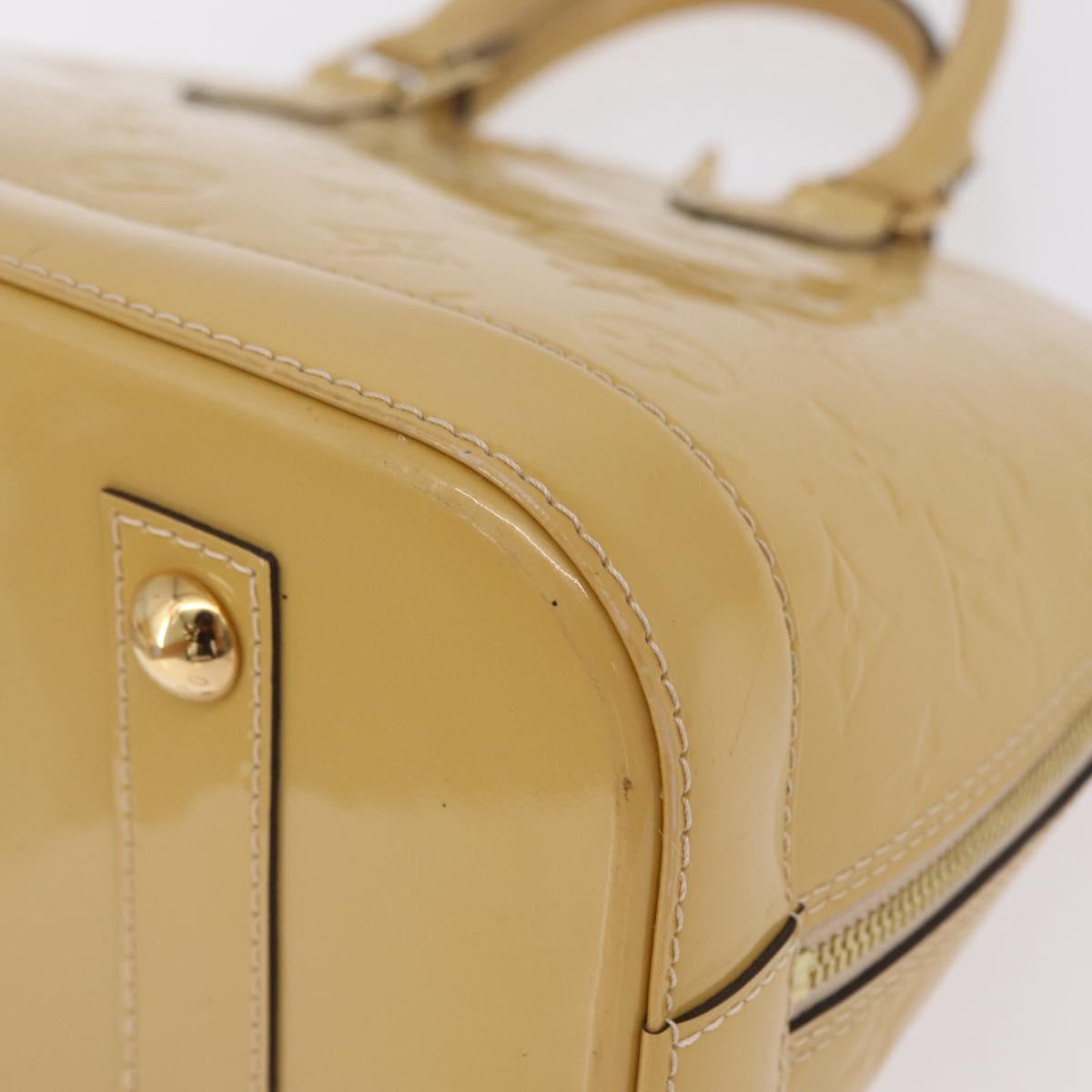 LOUIS VUITTON Monogram Vernis Alma PM Hand Bag Beige M90170 LV Auth ka6313A