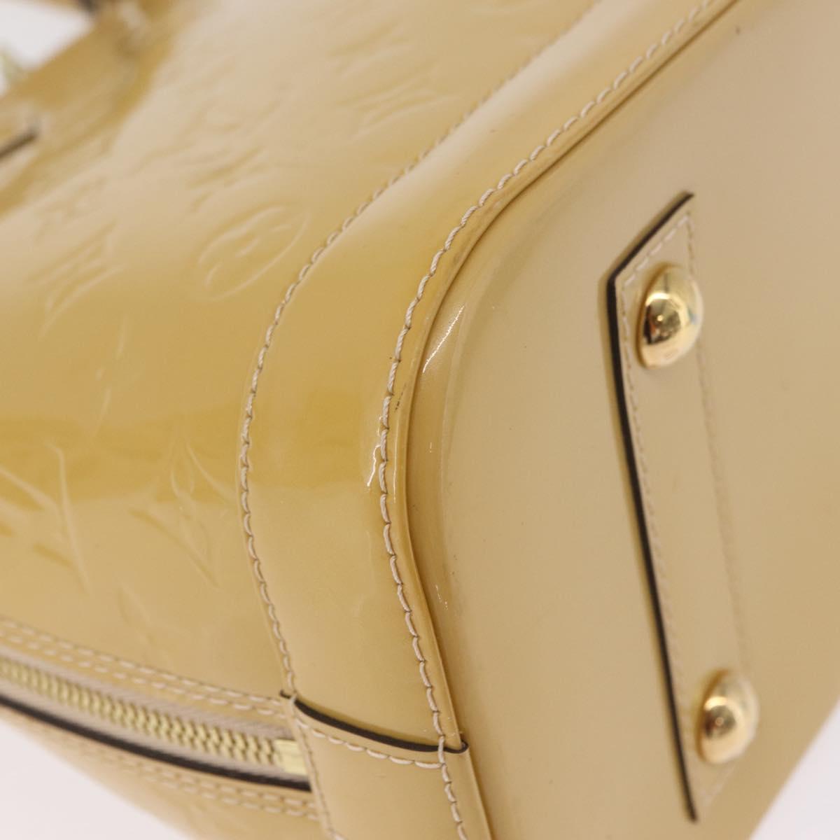 LOUIS VUITTON Monogram Vernis Alma PM Hand Bag Beige M90170 LV Auth ka6313A