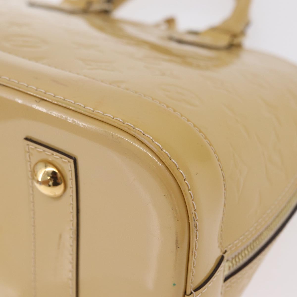 LOUIS VUITTON Monogram Vernis Alma PM Hand Bag Beige M90170 LV Auth ka6313A