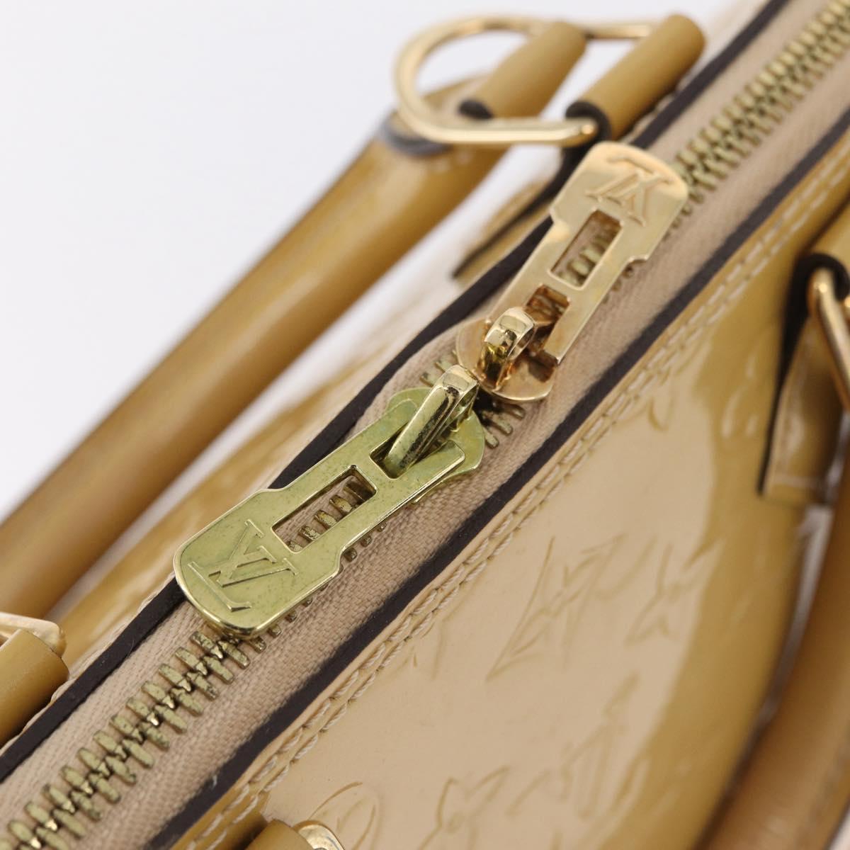 LOUIS VUITTON Monogram Vernis Alma PM Hand Bag Beige M90170 LV Auth ka6313A
