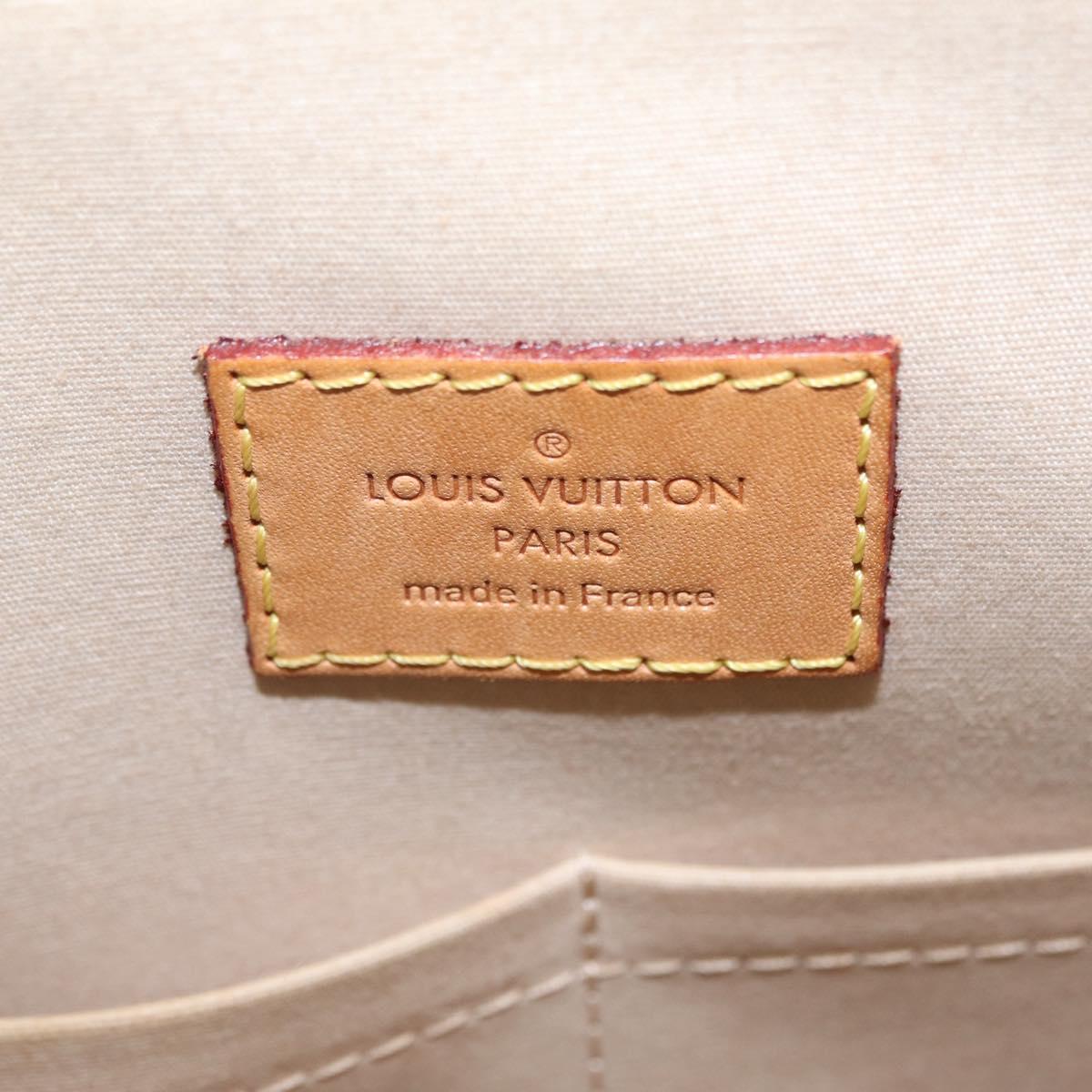 LOUIS VUITTON Monogram Vernis Alma PM Hand Bag Beige M90170 LV Auth ka6313A
