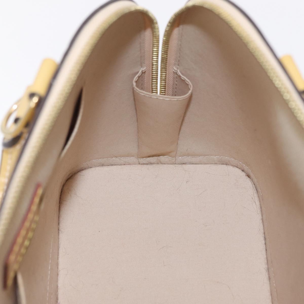 LOUIS VUITTON Monogram Vernis Alma PM Hand Bag Beige M90170 LV Auth ka6313A