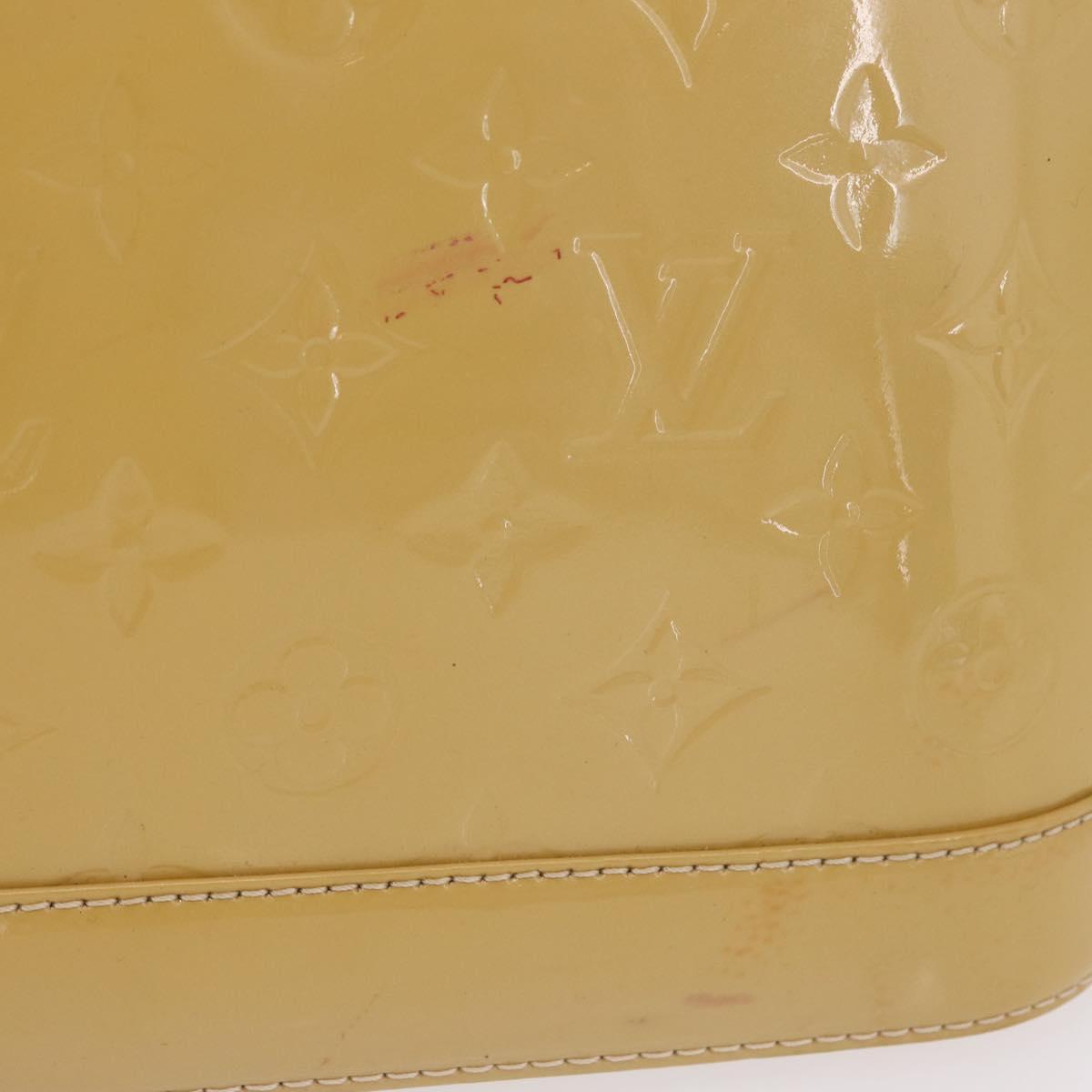 LOUIS VUITTON Monogram Vernis Alma PM Hand Bag Beige M90170 LV Auth ka6313A