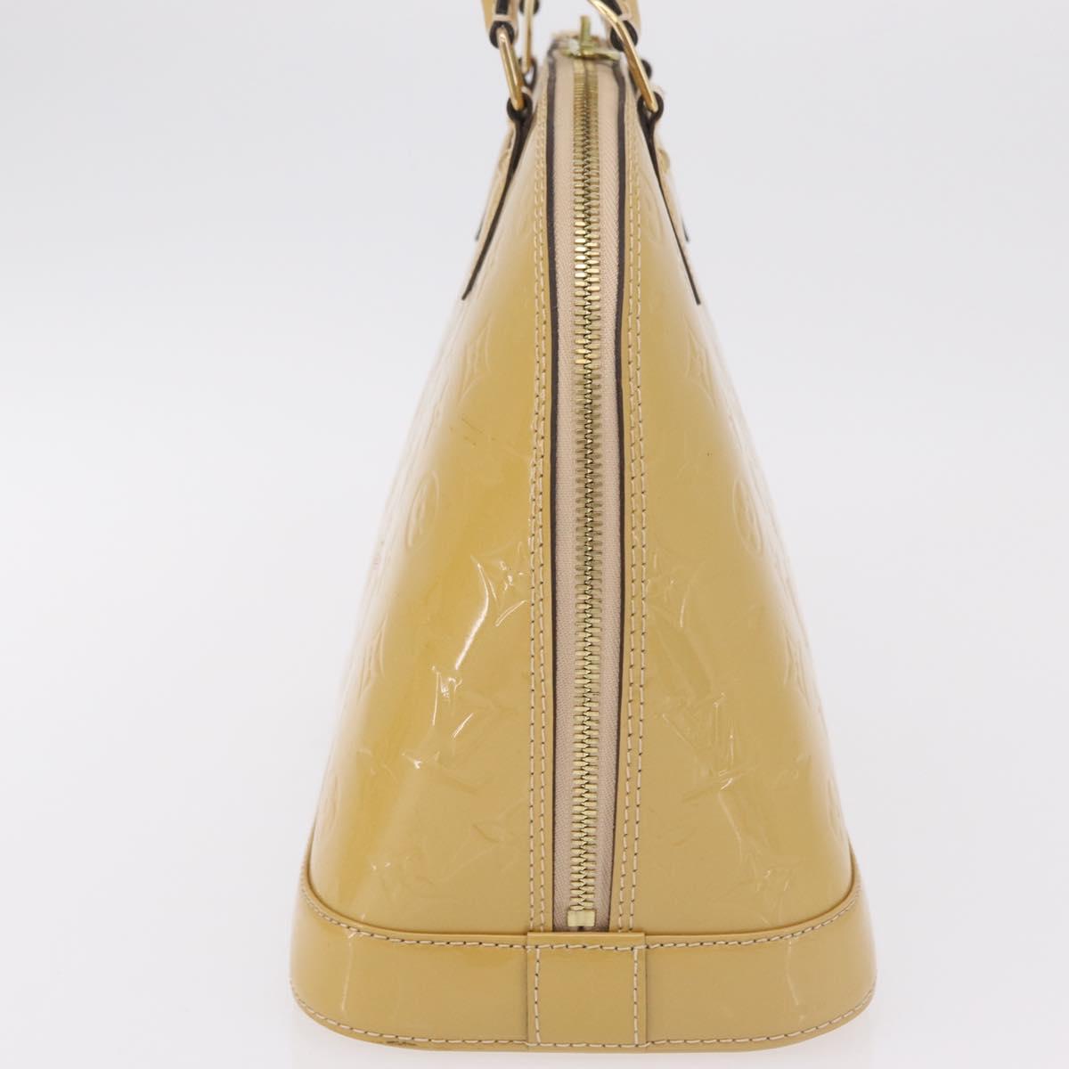 LOUIS VUITTON Monogram Vernis Alma PM Hand Bag Beige M90170 LV Auth ka6313A