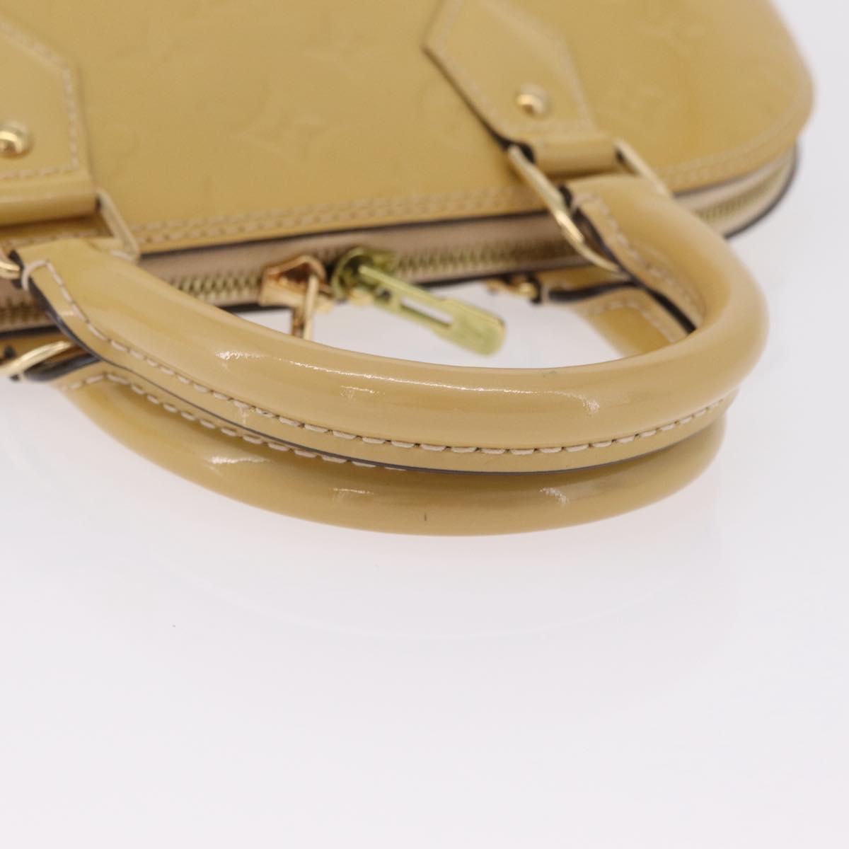 LOUIS VUITTON Monogram Vernis Alma PM Hand Bag Beige M90170 LV Auth ka6313A