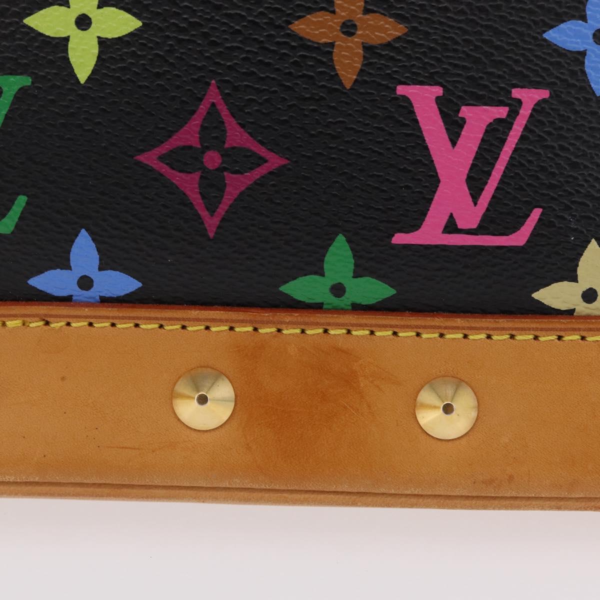 LOUIS VUITTON Monogram Multicolor Alma Hand Bag Black M92646 LV Auth ka6314V