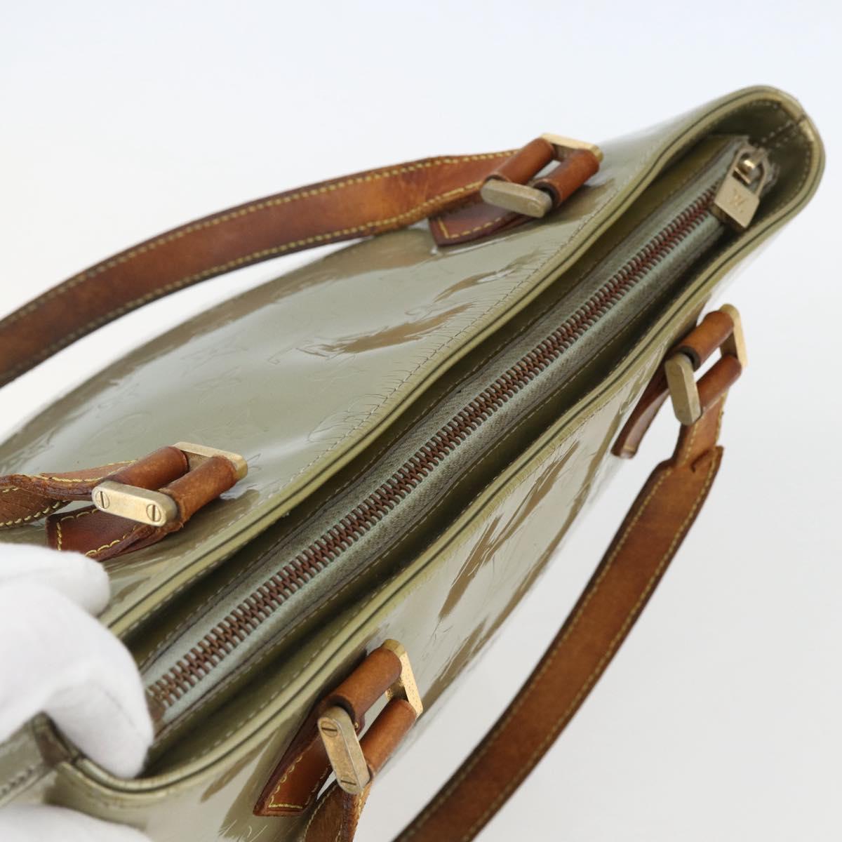 LOUIS VUITTON Monogram Vernis Houston Hand Bag Gris M91053 LV Auth ka632