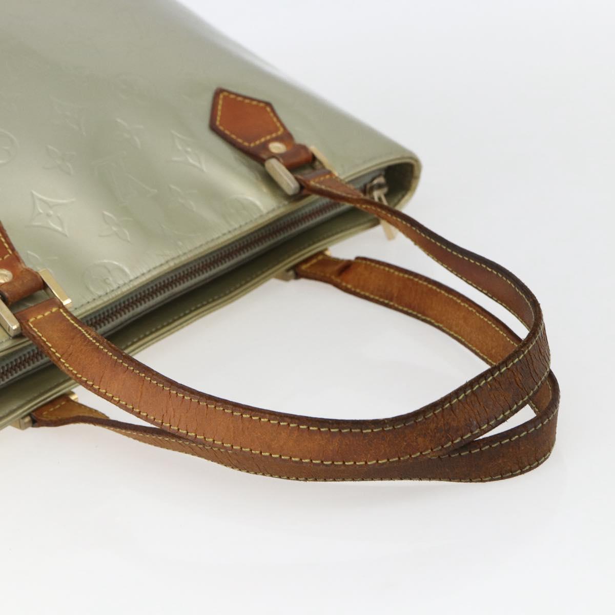 LOUIS VUITTON Monogram Vernis Houston Hand Bag Gris M91053 LV Auth ka632