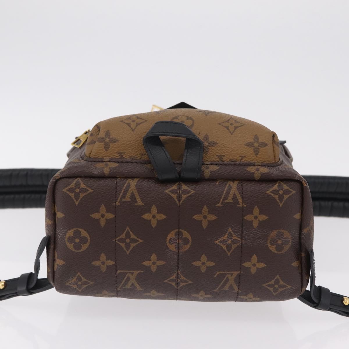 LOUIS VUITTON Monogram Reverse Palm Springs PM Backpack M43116 LV Auth ka6320V