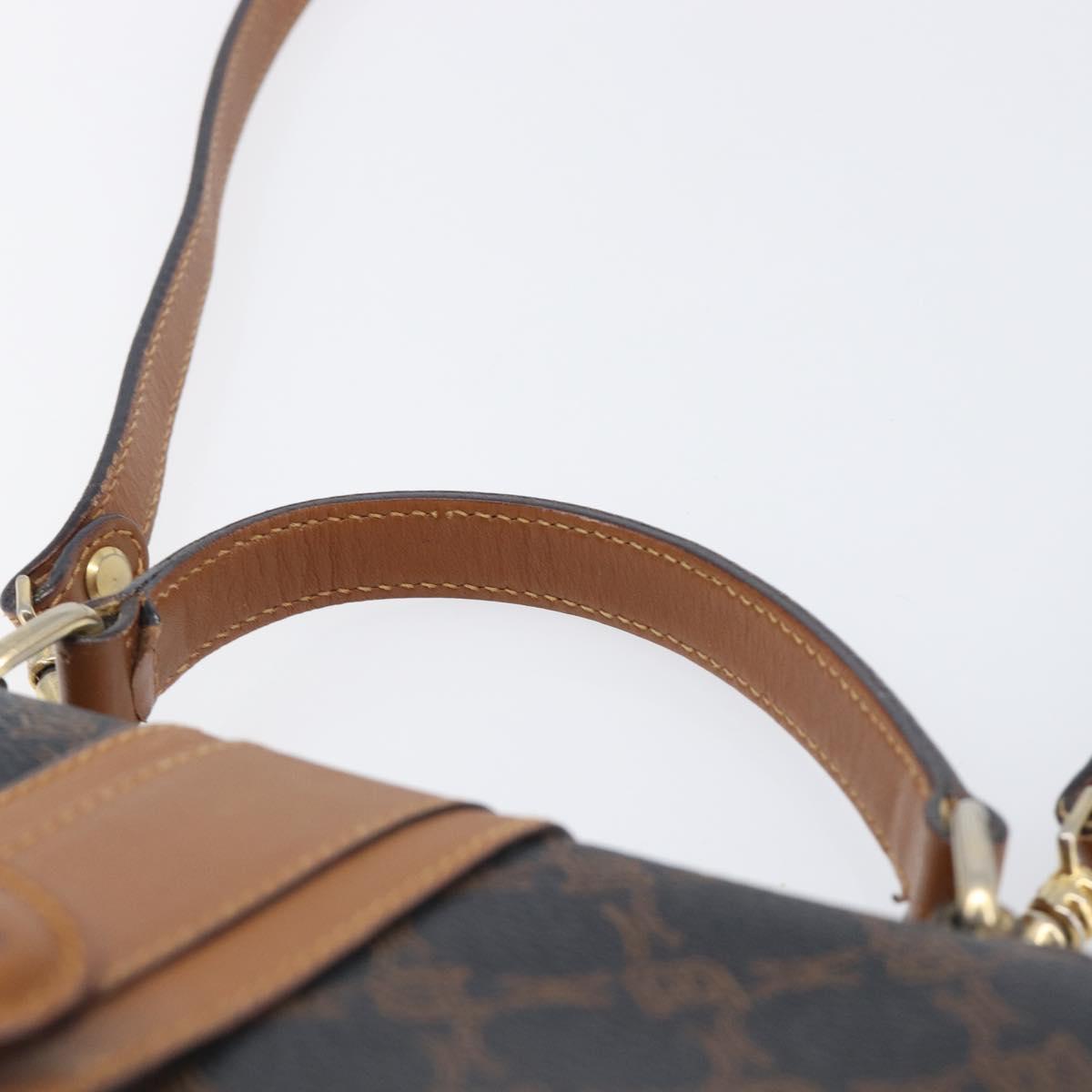 BALLY Hand Bag PVC 2way Black Gold Auth ka6321