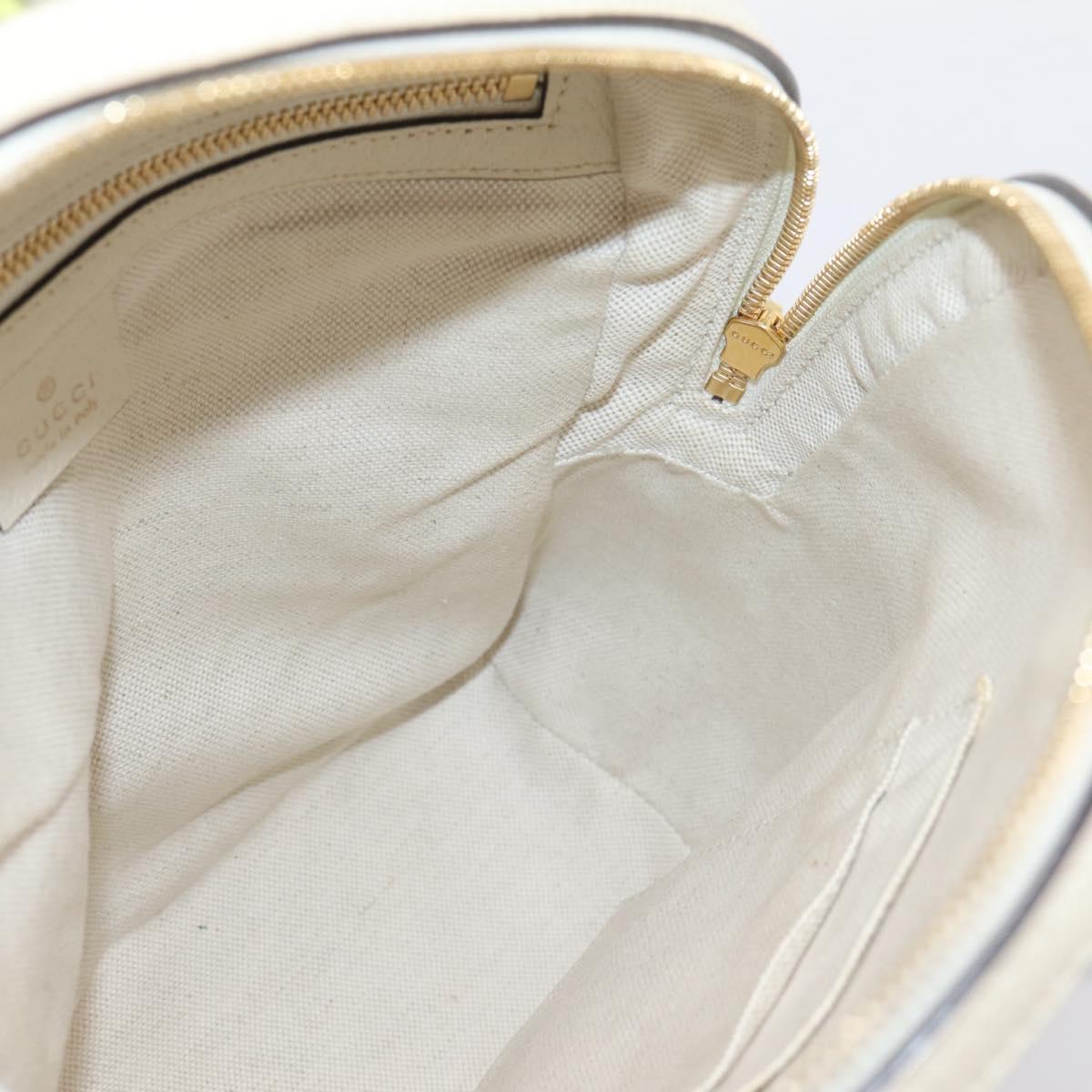 GUCCI Ophdia GG Web Sherry Line Flora Backpack PVC Beige 547965 Auth ka6322V
