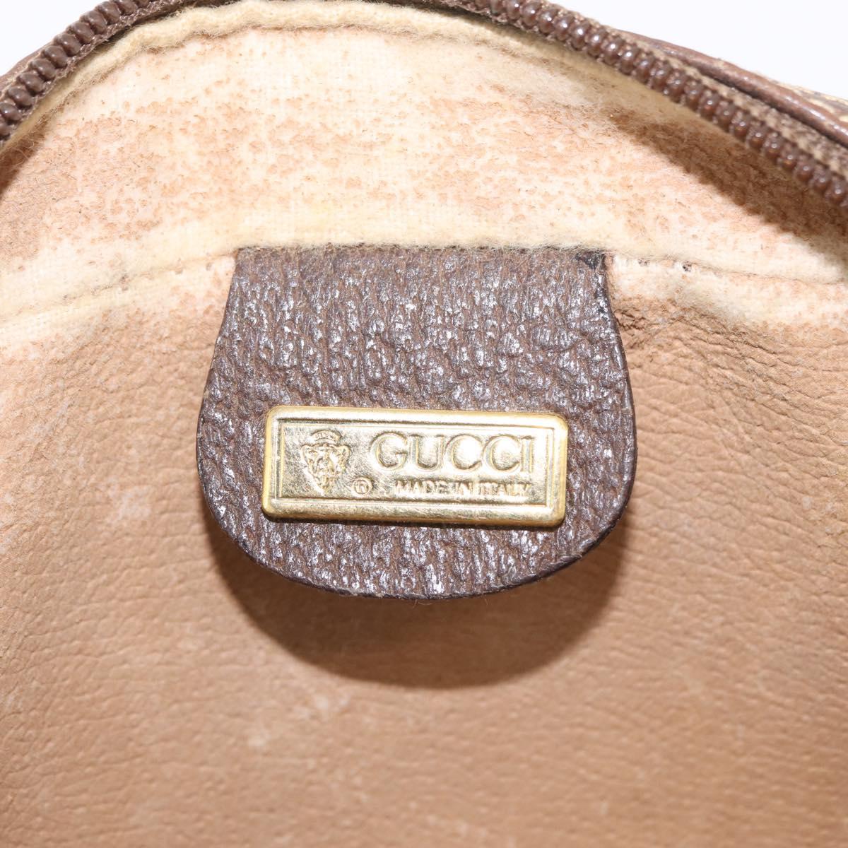 GUCCI GG Supreme Clutch Bag PVC Beige Gold 014 89 0100 Auth ka6324