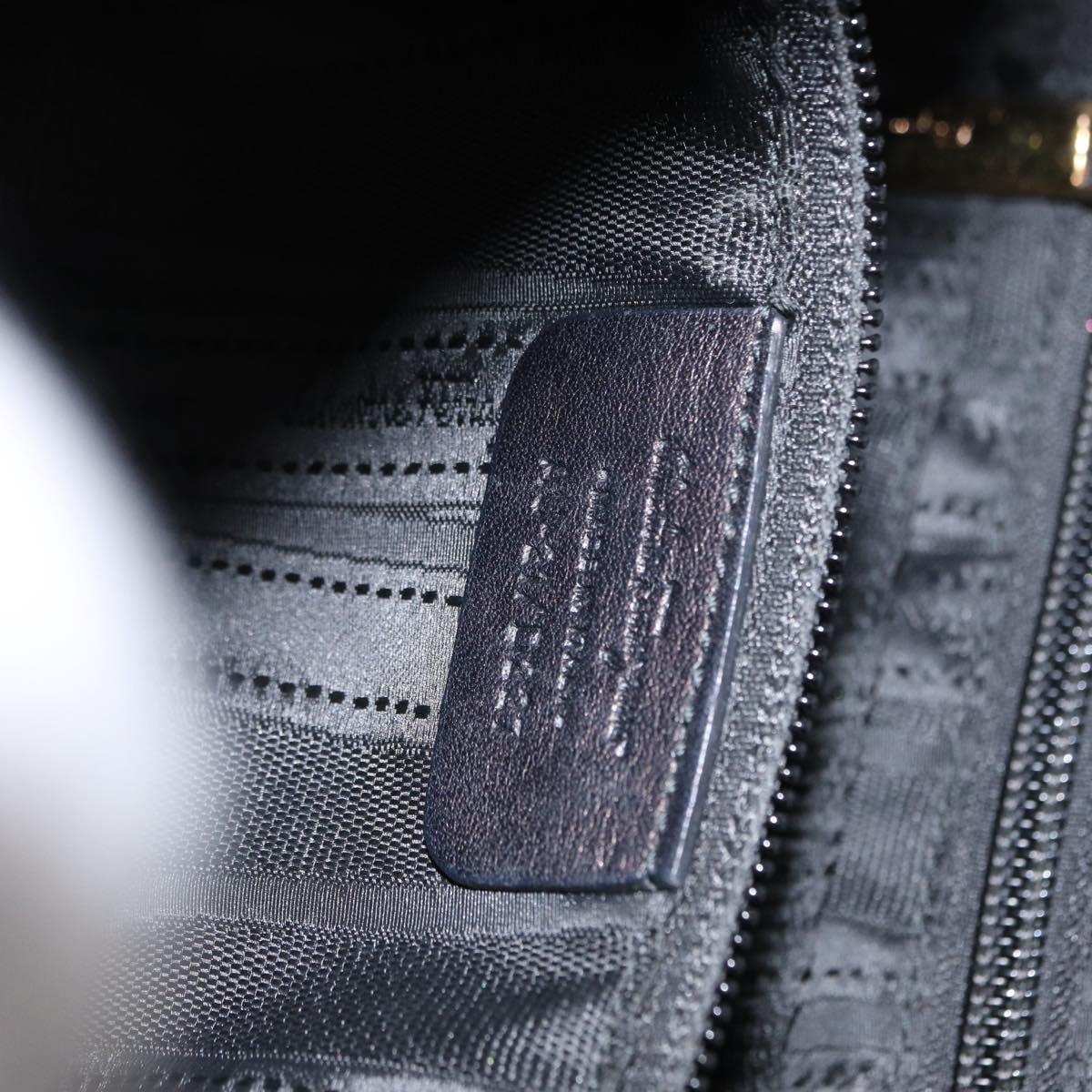 Salvatore Ferragamo Gancini Shoulder Bag Leather Black Gold Auth ka633