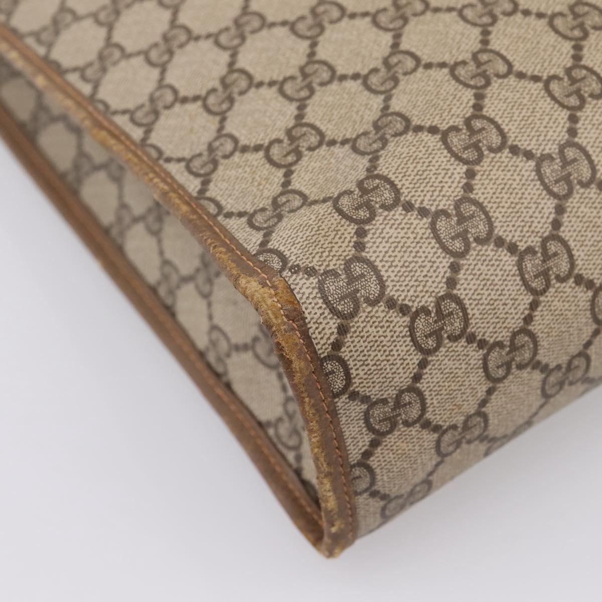 GUCCI GG Supreme Web Sherry Line Tote Bag PVC Beige Gold 89 02 092 Auth ka6331