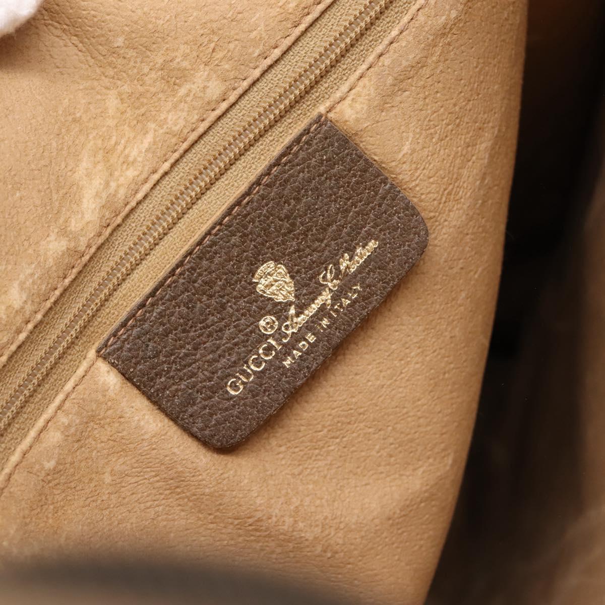 GUCCI GG Supreme Web Sherry Line Tote Bag PVC Beige Gold 89 02 092 Auth ka6331