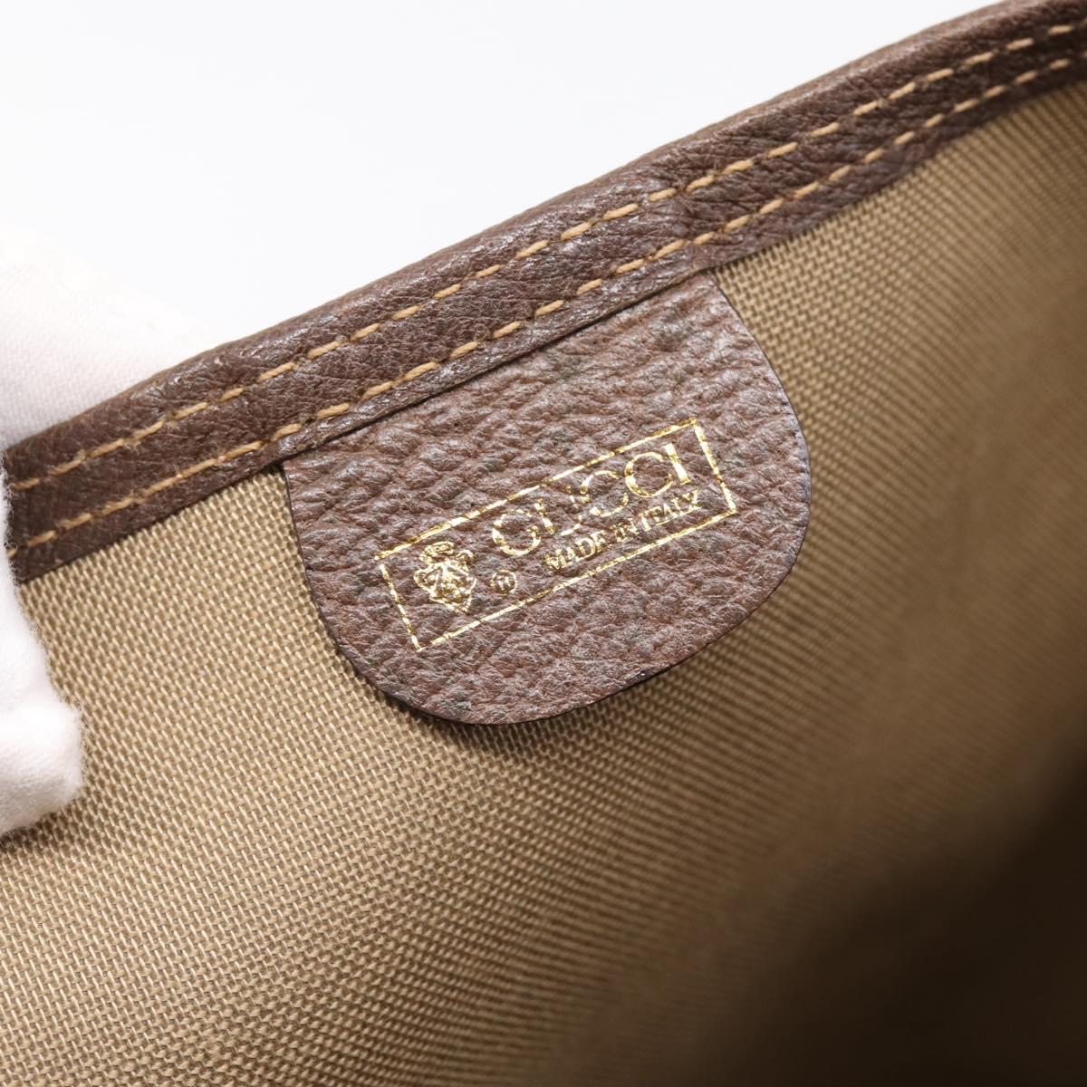 GUCCI GG Supreme Web Sherry Line Tote Bag PVC Beige Gold 002 58 6487 Auth ka6332