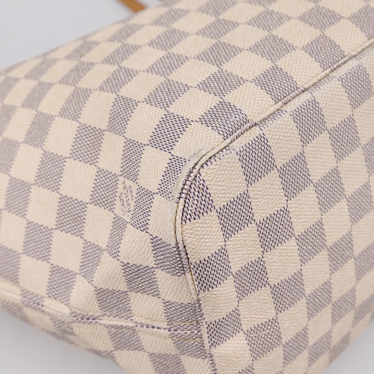 LOUIS VUITTON Damier Azur Neverfull MM Tote Bag N51107 LV Auth ka6333