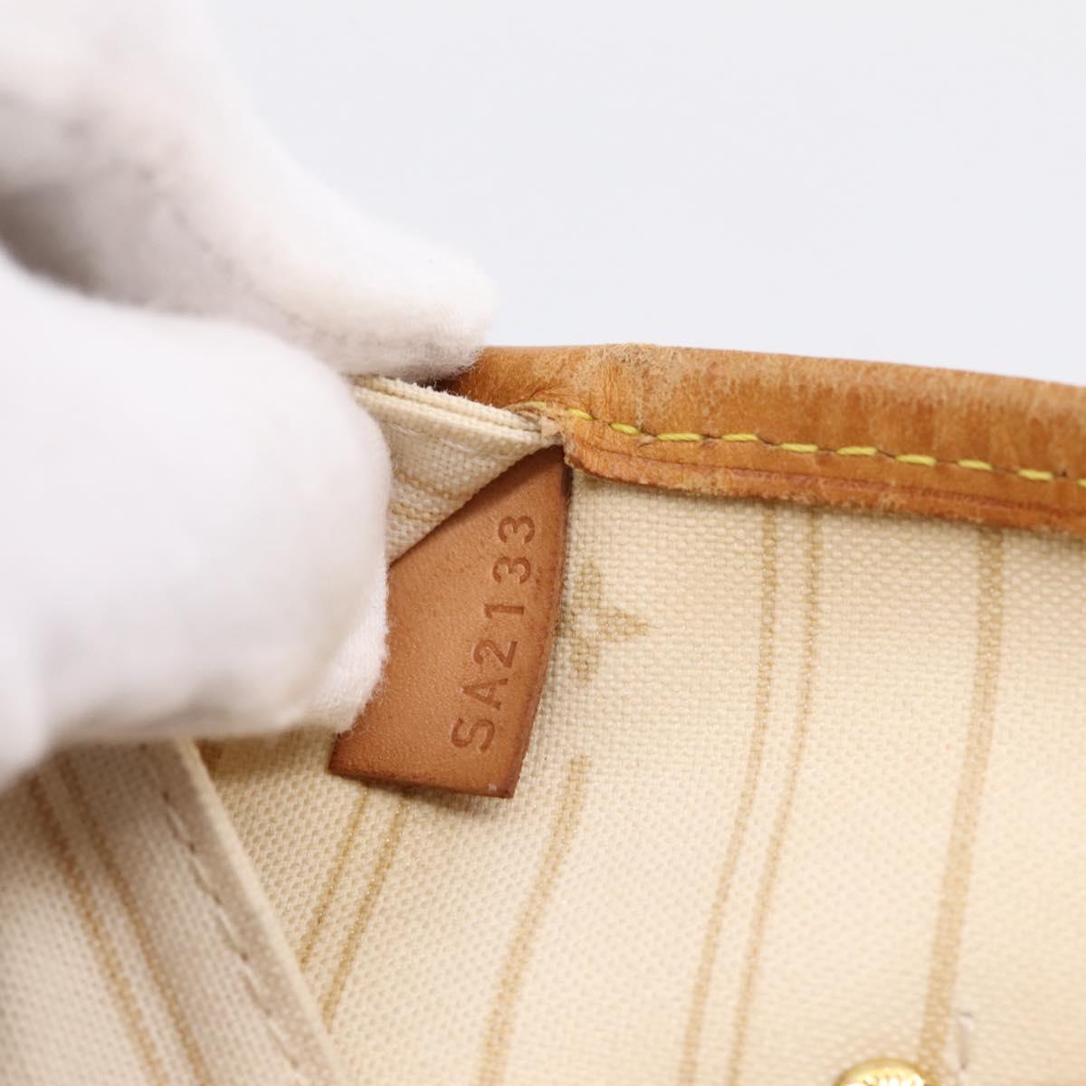 LOUIS VUITTON Damier Azur Neverfull MM Tote Bag N51107 LV Auth ka6333