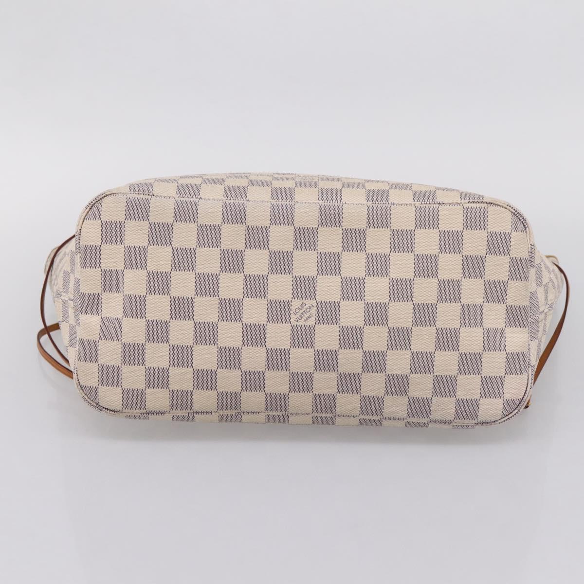 LOUIS VUITTON Damier Azur Neverfull MM Tote Bag N51107 LV Auth ka6333
