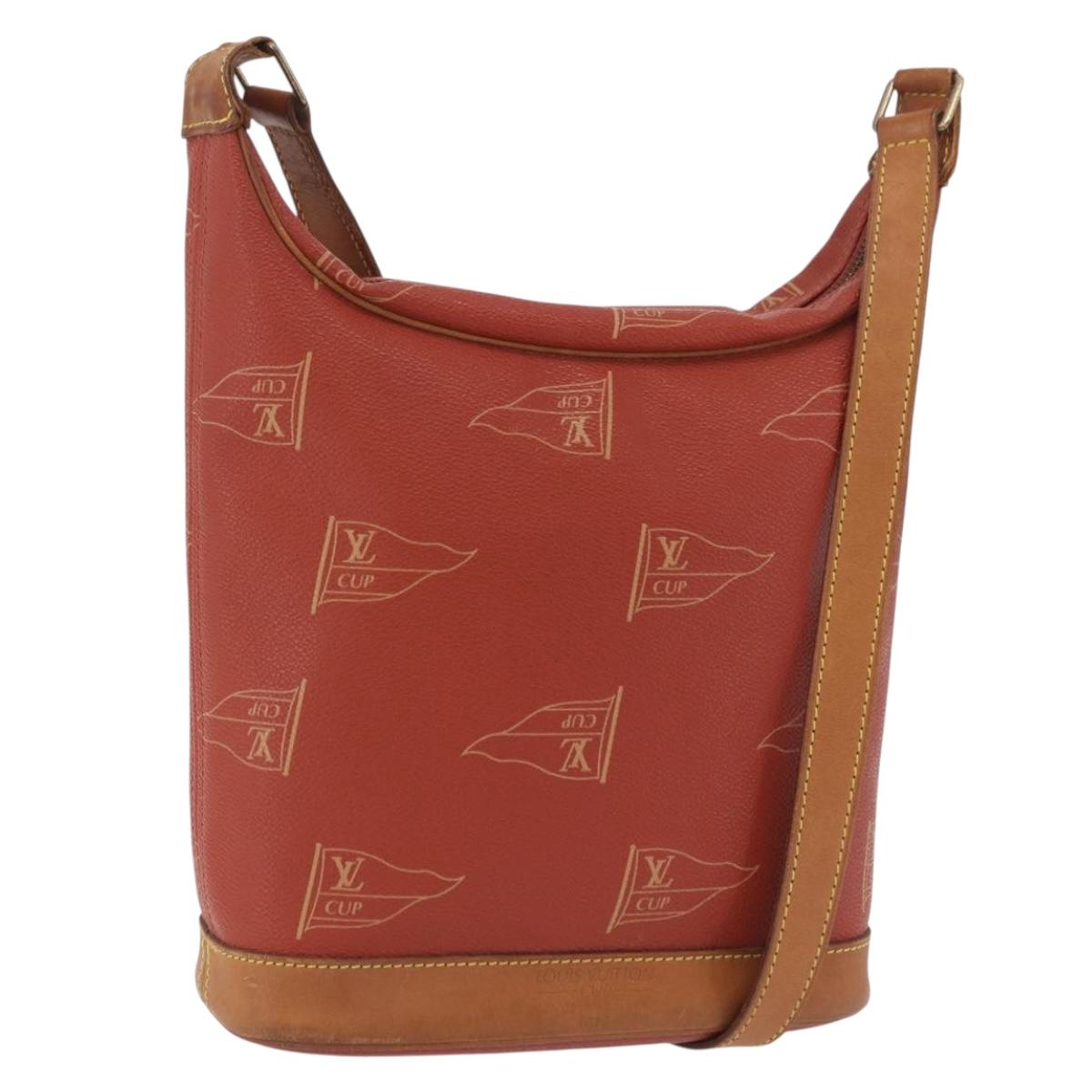 LOUIS VUITTON LOUIS VUITTON Cup Rutuke Shoulder Bag Red M80027 LV Auth ka6336