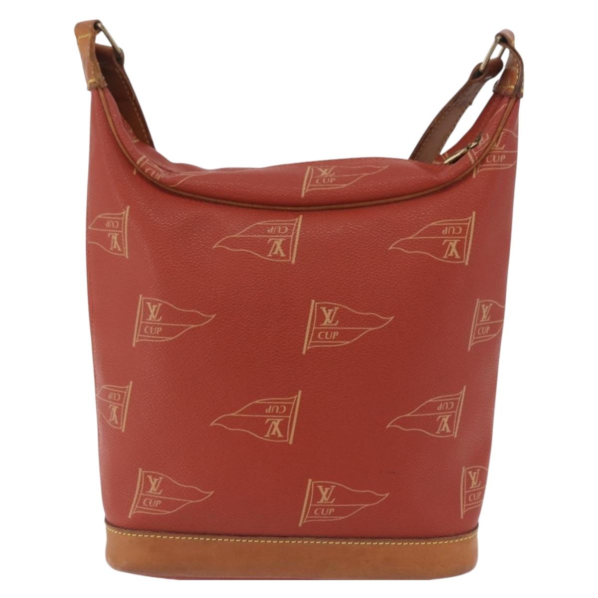 LOUIS VUITTON LOUIS VUITTON Cup Rutuke Shoulder Bag Red M80027 LV Auth ka6336