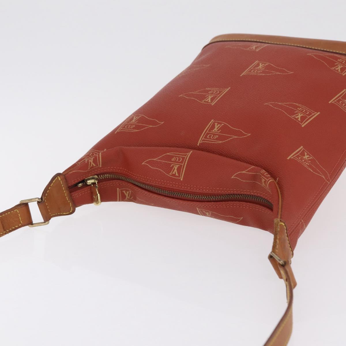 LOUIS VUITTON LOUIS VUITTON Cup Rutuke Shoulder Bag Red M80027 LV Auth ka6336