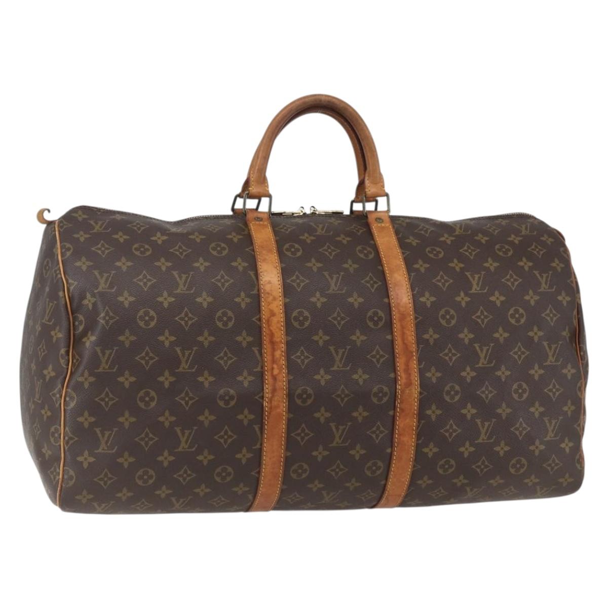 LOUIS VUITTON Monogram Keepall 55 Boston Bag M41424 LV Auth ka634