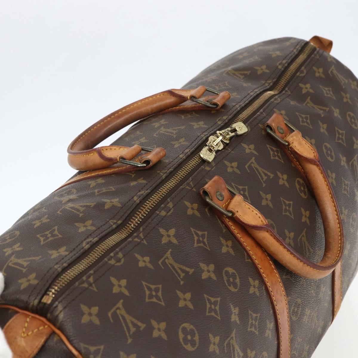 LOUIS VUITTON Monogram Keepall 55 Boston Bag M41424 LV Auth ka634