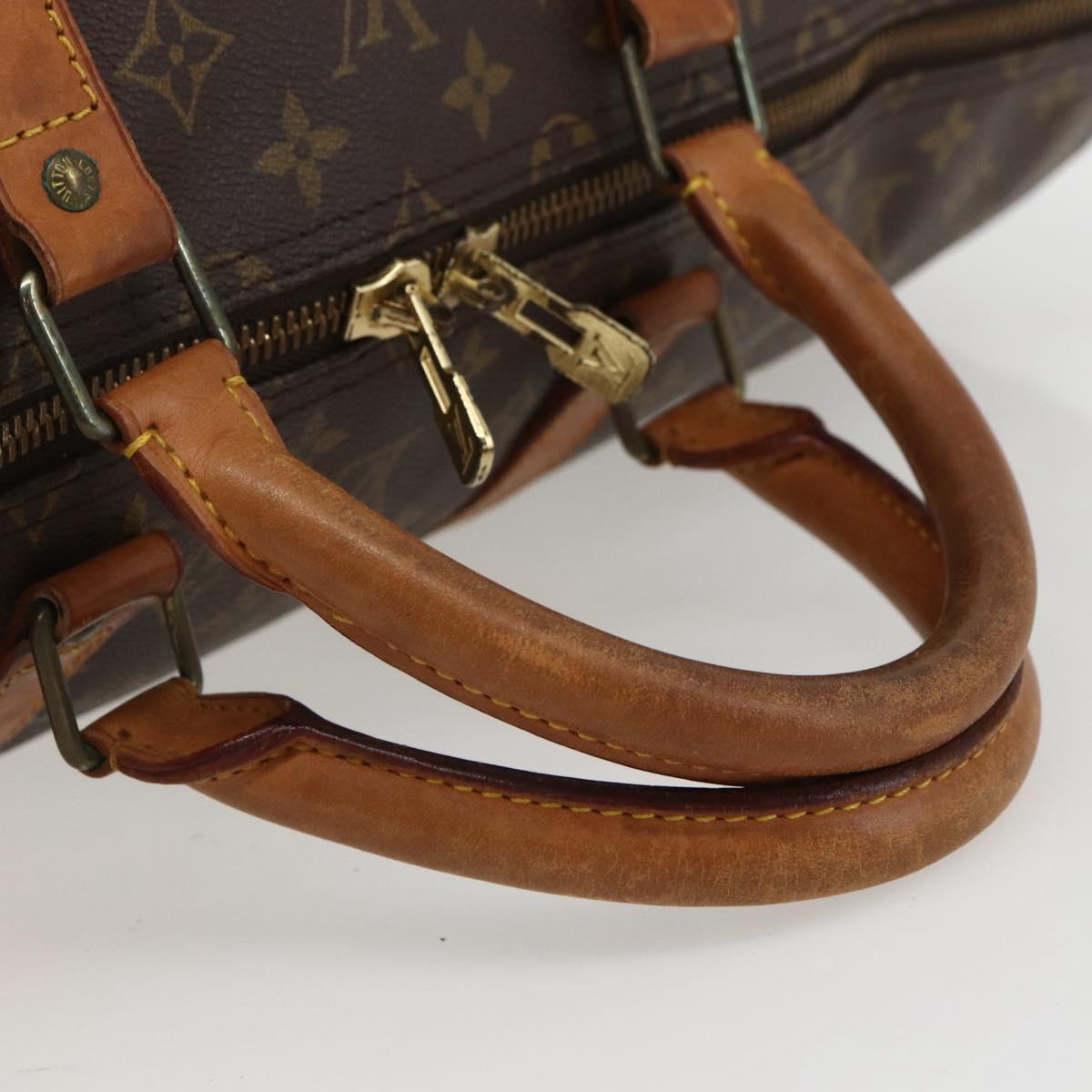 LOUIS VUITTON Monogram Keepall 55 Boston Bag M41424 LV Auth ka634