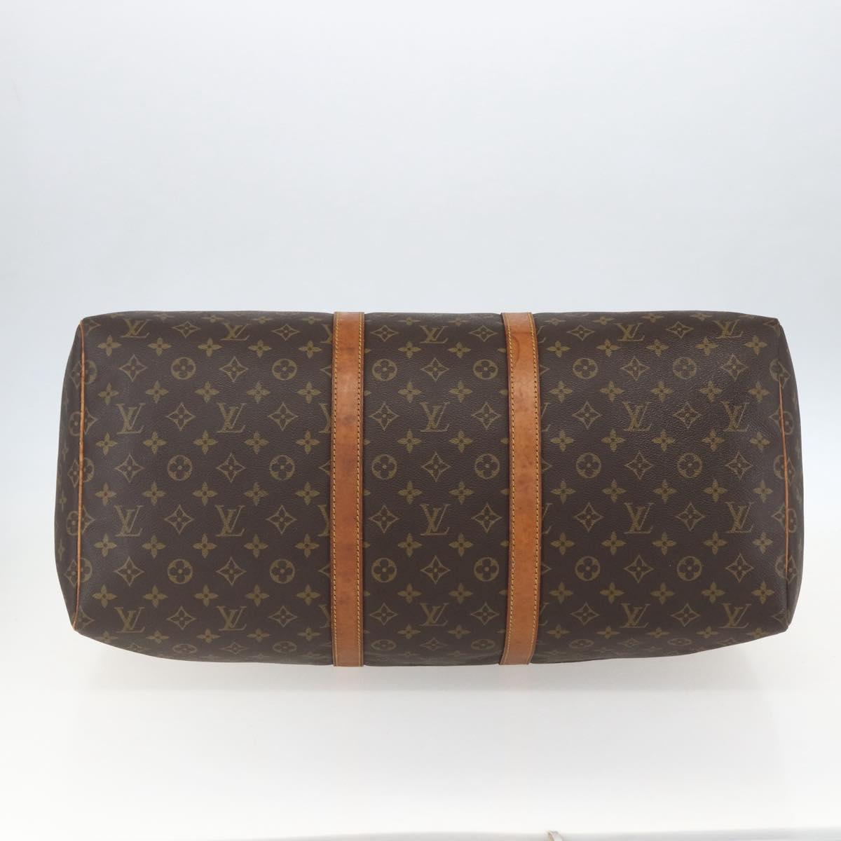 LOUIS VUITTON Monogram Keepall 55 Boston Bag M41424 LV Auth ka634