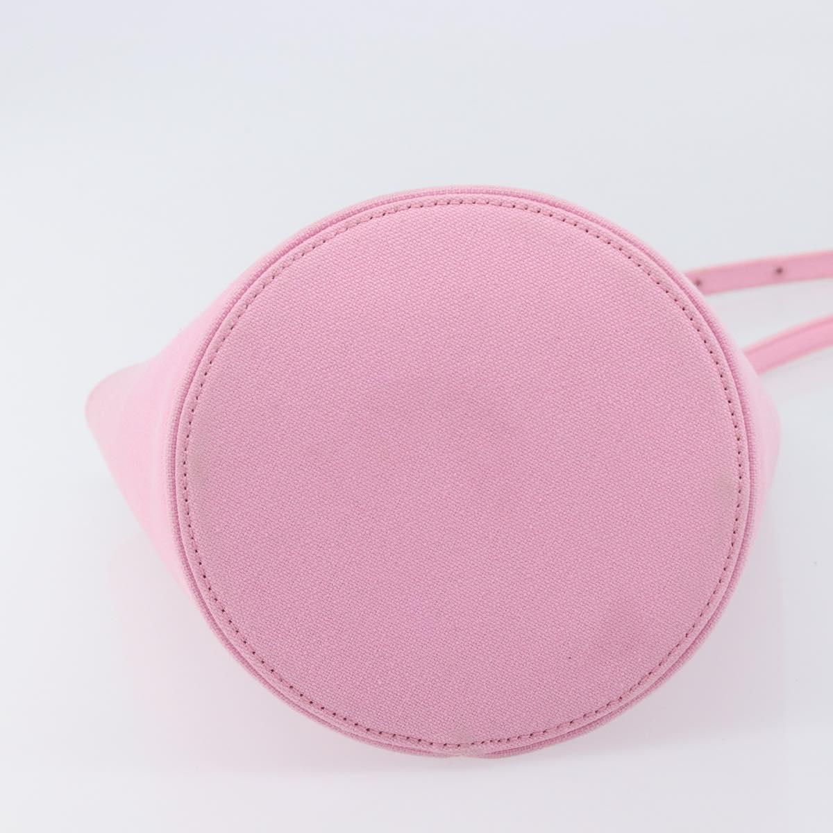 BALENCIAGA Wave XS Hand Bag Canvas 2way Pink Silver 619979 Auth ka6340V