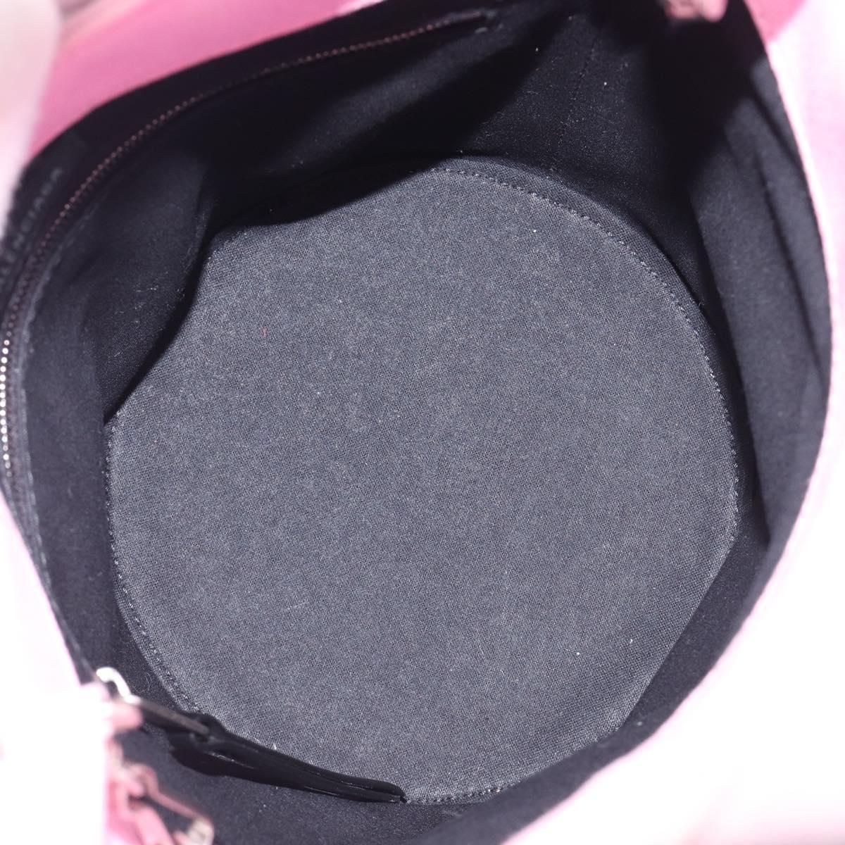 BALENCIAGA Wave XS Hand Bag Canvas 2way Pink Silver 619979 Auth ka6340V
