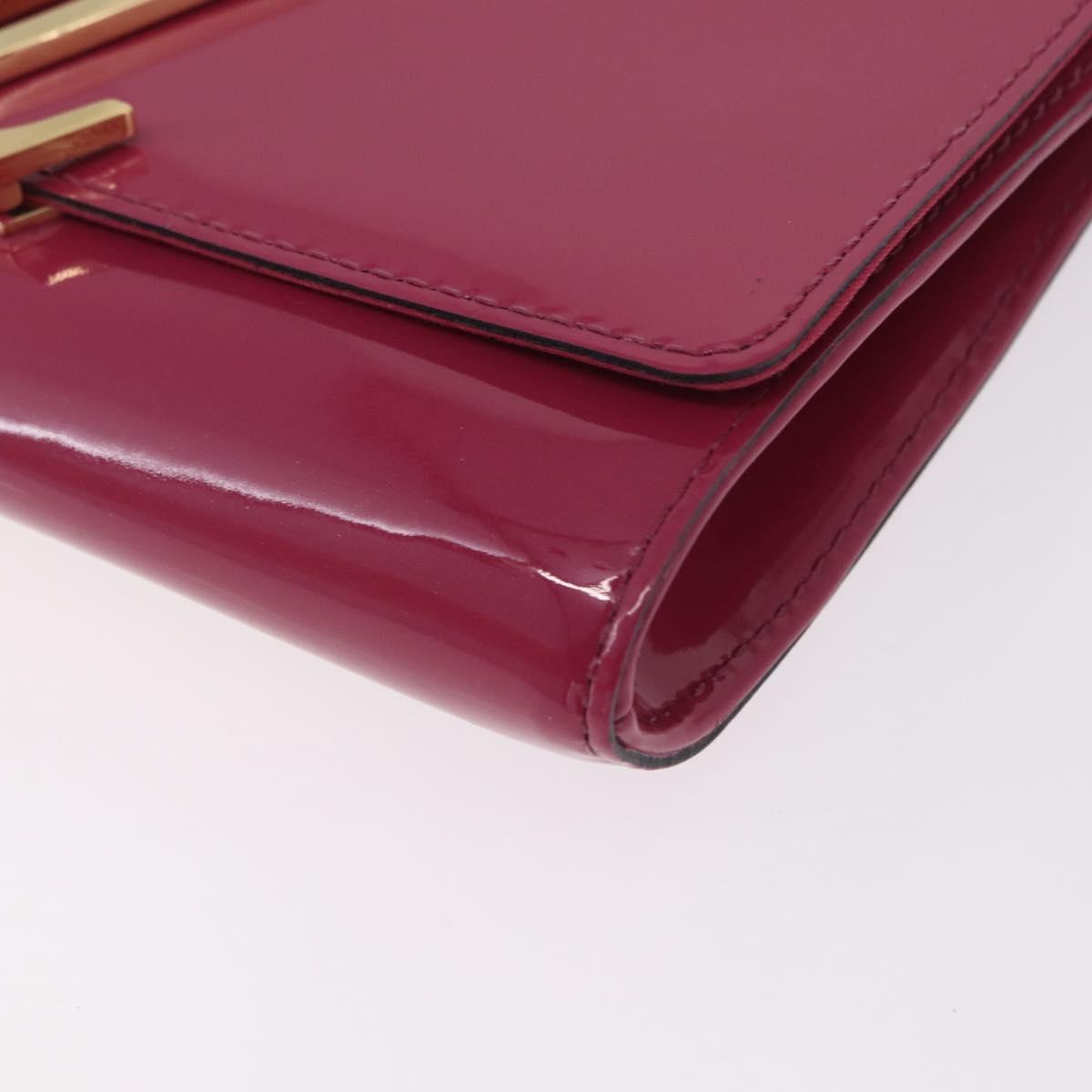 LOUIS VUITTON Pochette Louise EW Clutch Bag Rose Andian M94270 LV Auth ka6341