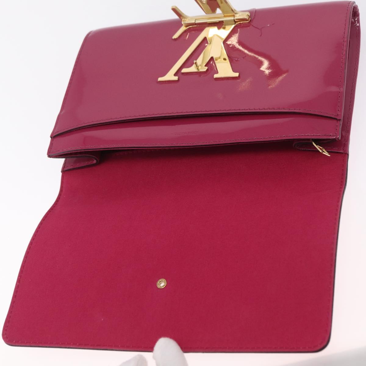 LOUIS VUITTON Pochette Louise EW Clutch Bag Rose Andian M94270 LV Auth ka6341