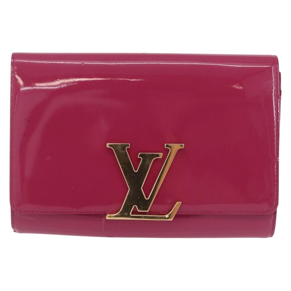 LOUIS VUITTON Pochette Louise EW Clutch Bag Rose Andian M94270 LV Auth ka6341