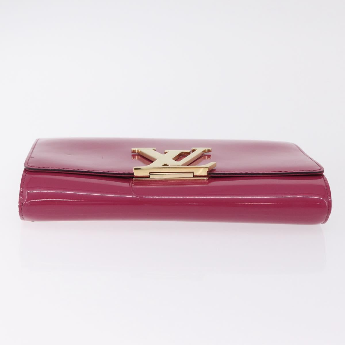 LOUIS VUITTON Pochette Louise EW Clutch Bag Rose Andian M94270 LV Auth ka6341